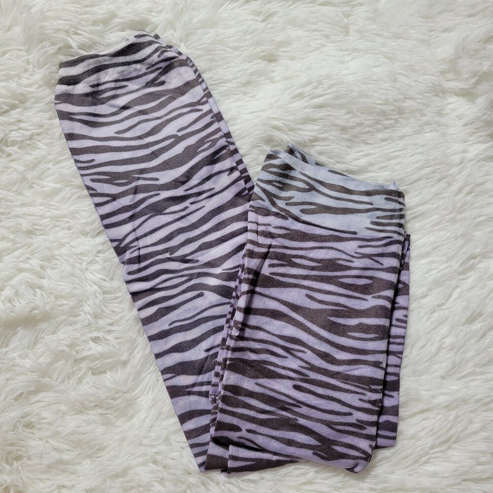 Zebra Print Footless Tights
